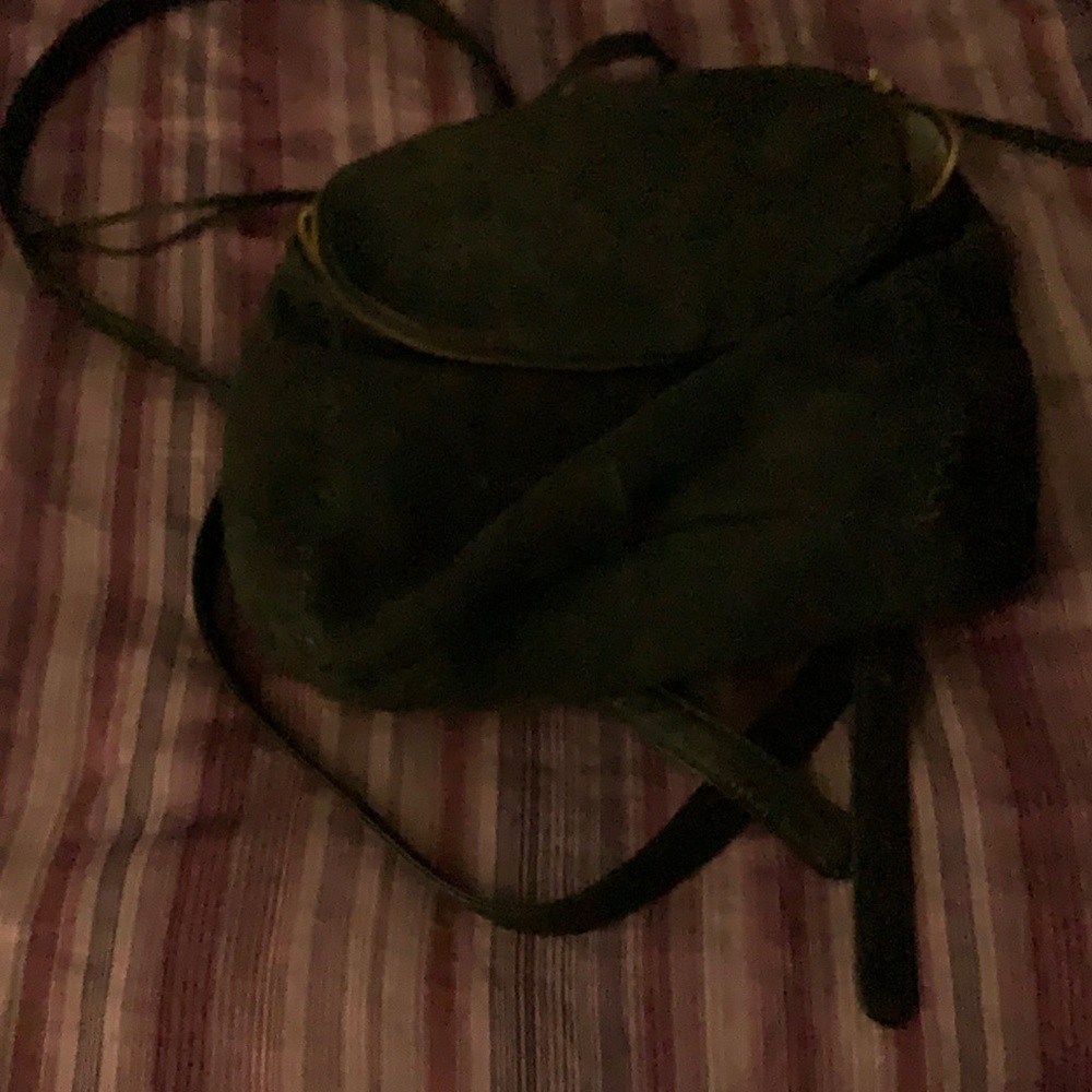 Hobo black suede mini backpack